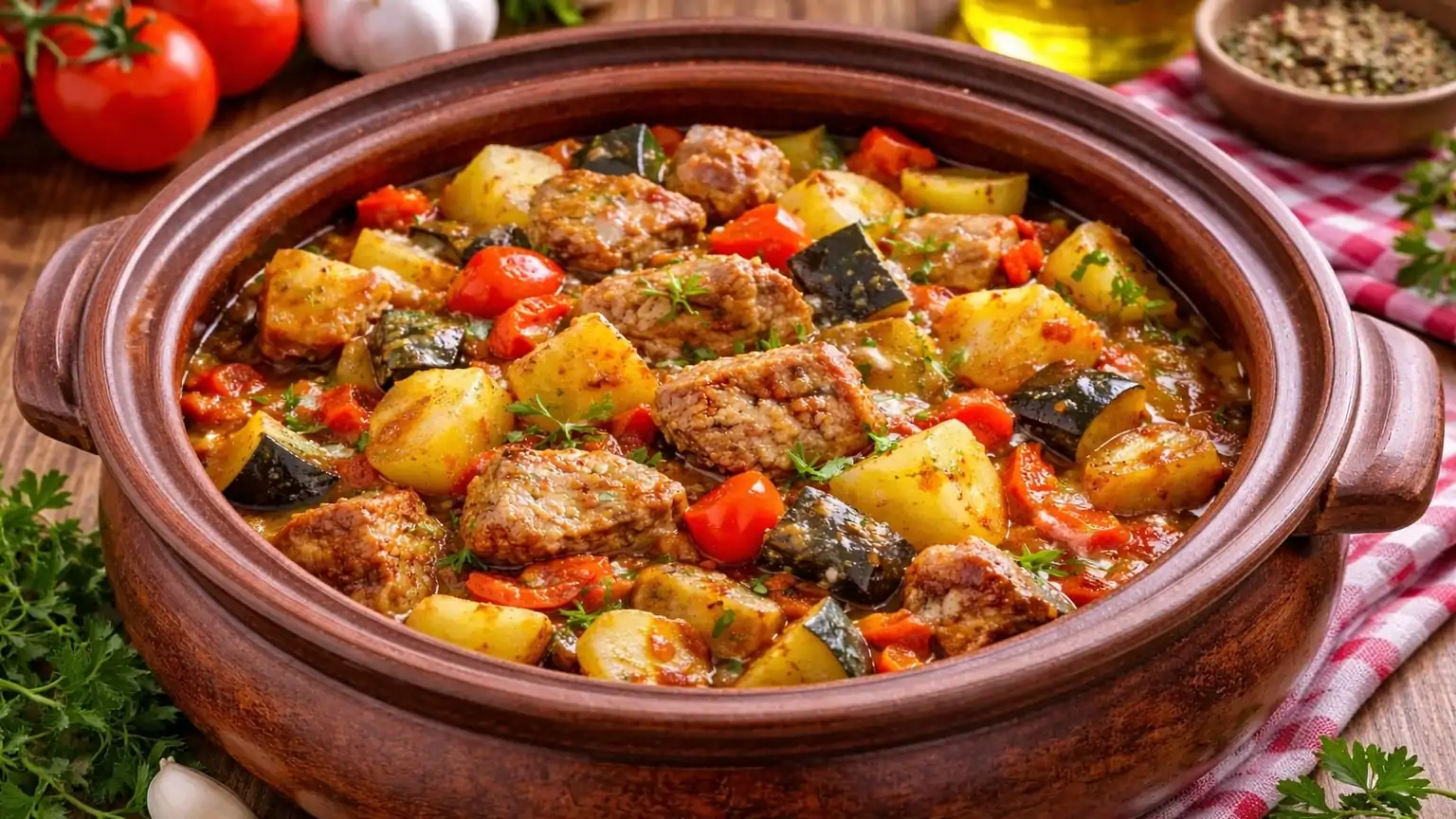 🥘🔥 Гювеч с телешко месо и зеленчуци 🍅✨