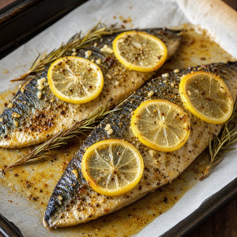 🐟🍋 Скумрия на фурна с лимон и розмарин 🌿